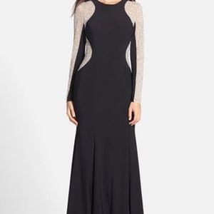 Xscape Beaded Illusion Gown